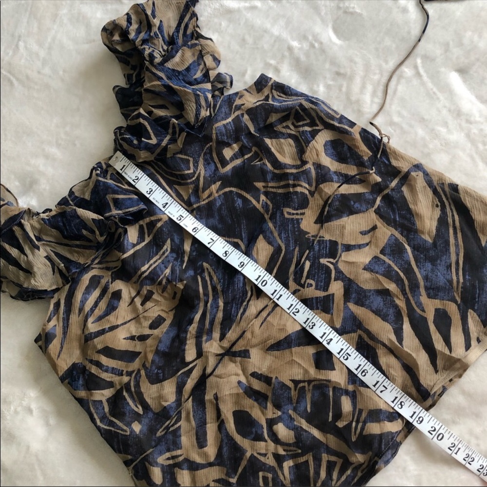 Ralph Lauren Silk Ruffle Peasant Blouse - Picture 6 of 6